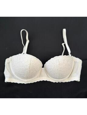 Aerie White Lace Everyday - Strapless Balconette Bra 32B